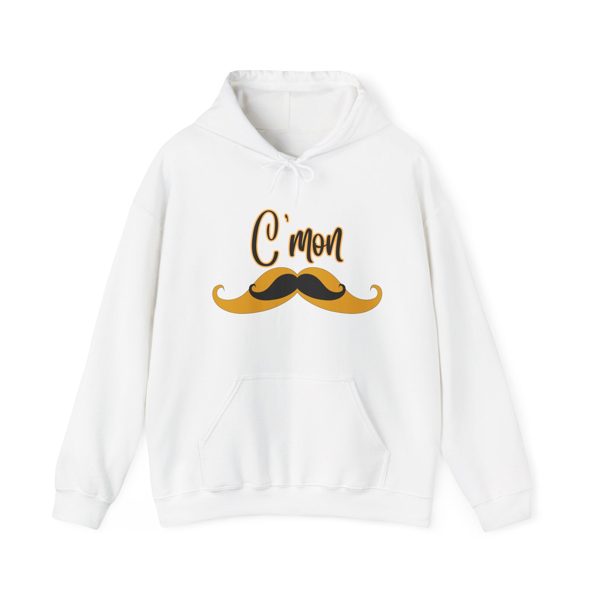 Brons "C'mon" Moustache Hoodie — Signature Catchphrase Pullover