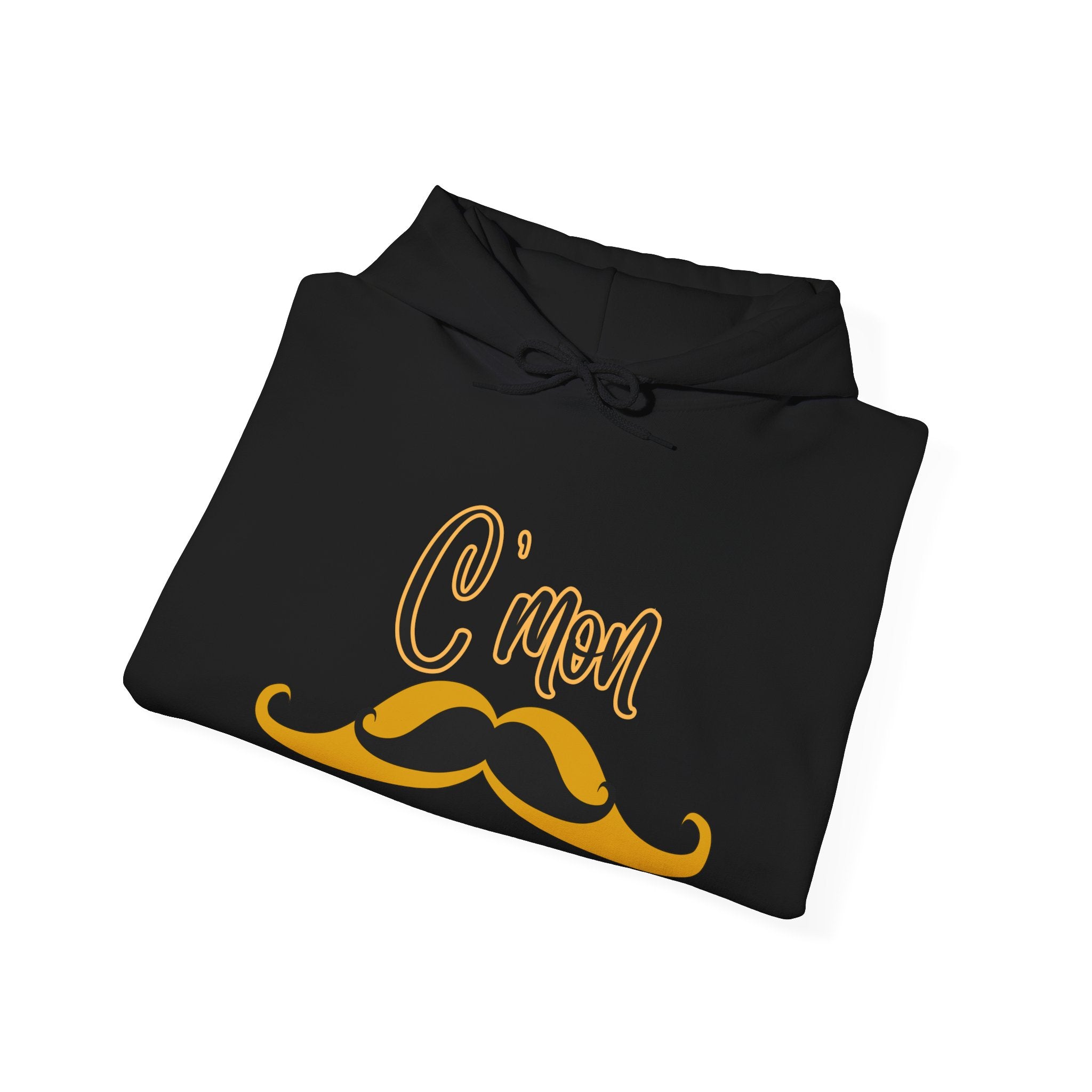 Brons "C'mon" Moustache Hoodie — Signature Catchphrase Pullover
