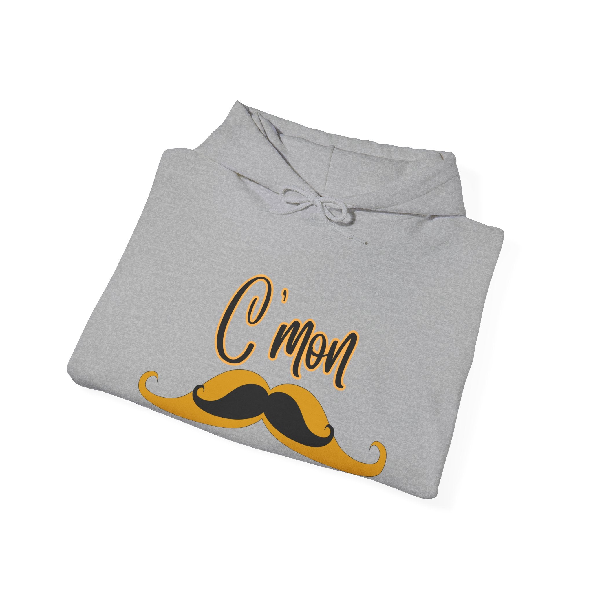 Brons "C'mon" Moustache Hoodie — Signature Catchphrase Pullover