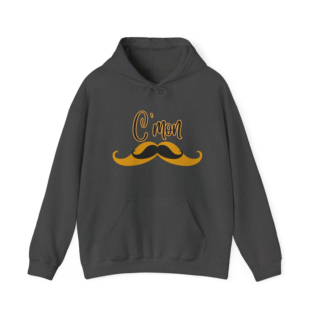 Brons "C'mon" Moustache Hoodie — Signature Catchphrase Pullover